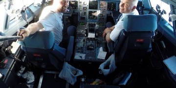 sas a340 pilot cockpit