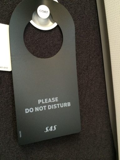 "Please do not disturb"-detalj hos SAS.