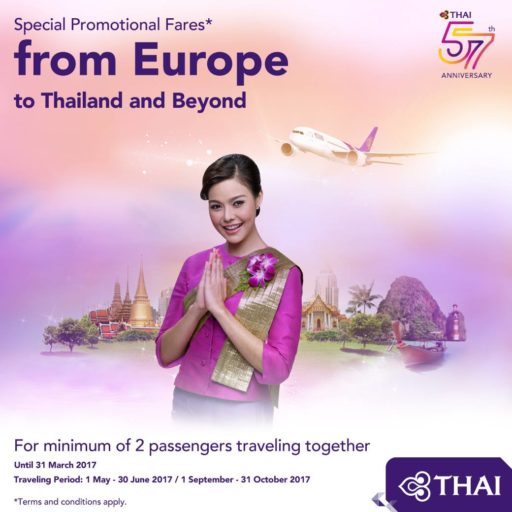 Thai Airways fyller 57 år med en kampanje
