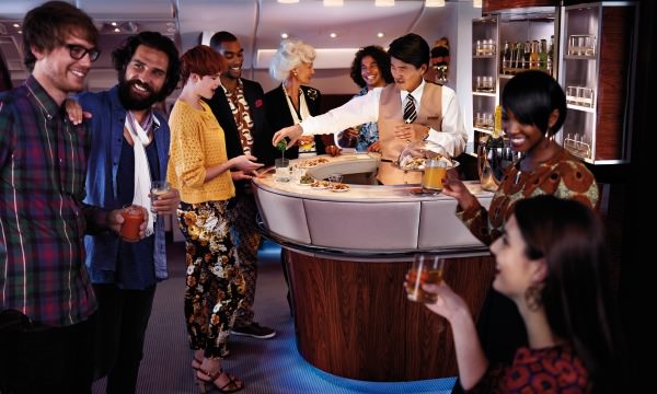 Emirates A380 bar