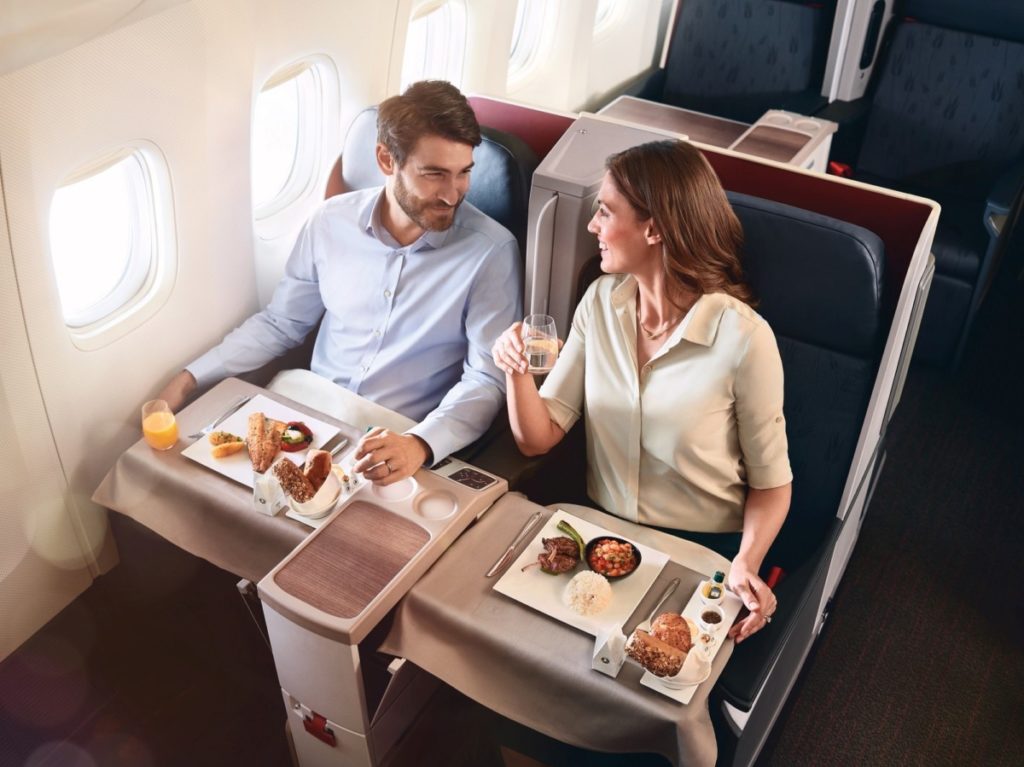 Turkish Airlines Business Class matservering