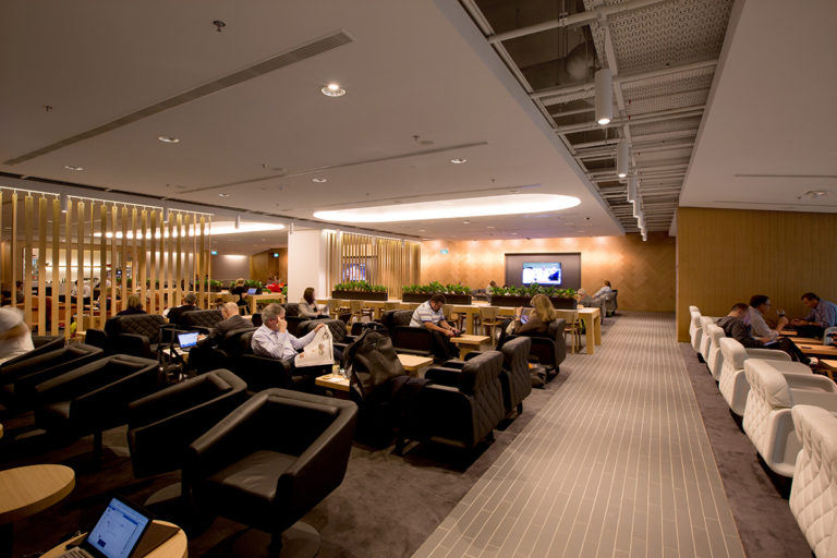 Qantas lounge på Singapore Changi