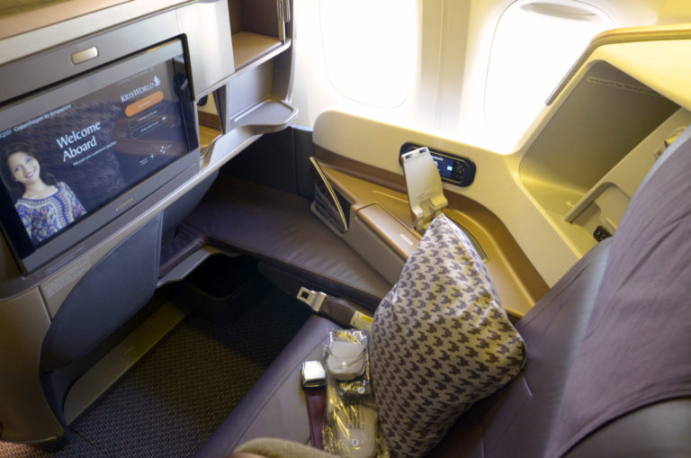 Singapore Airlines Business Class sete