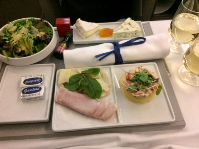 Air France business class mat og drikke