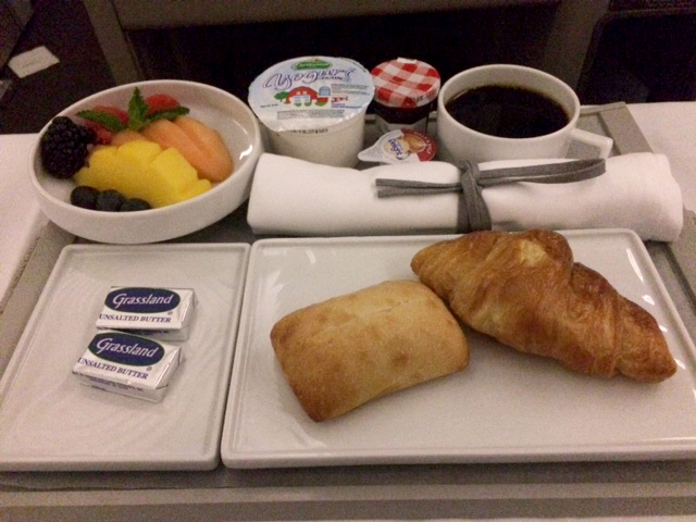 Air France business class mat og drikke