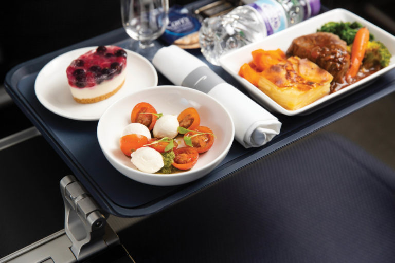 Ny meny i British Airways World Traveller Plus