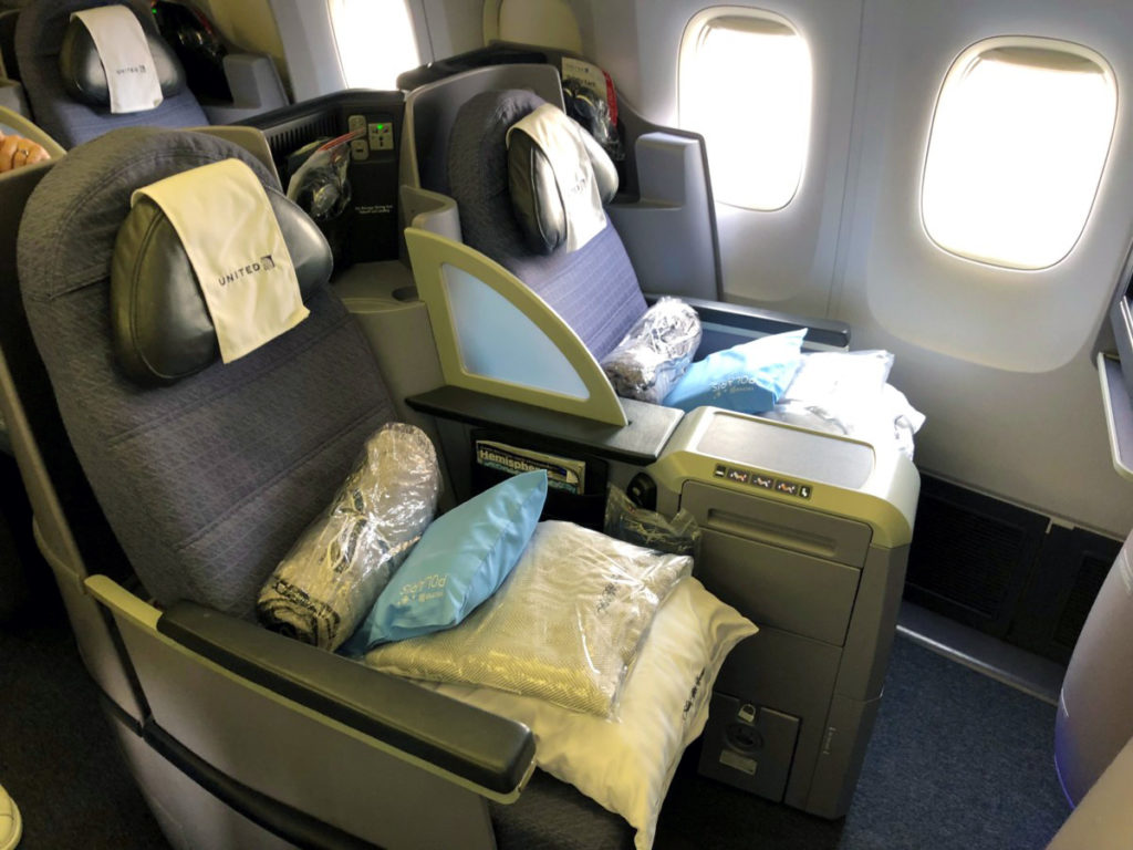 United Airlines gammel Polaris Business Class
