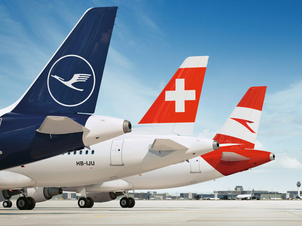 Fly fra Lufthansa, SWISS og Austrian Airlines