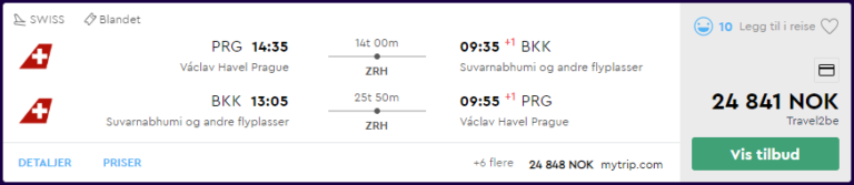 SWISS First Class til Bangkok på momondo.no