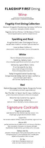 Flagship First Dining vinkart Miami International Airport