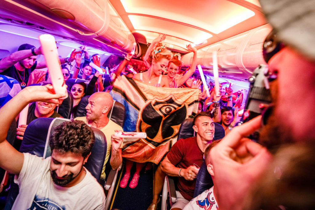 Brussels Airlines Tomorrowland party flight