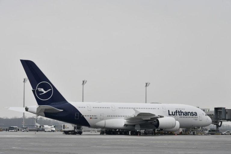 Lufthansa Airbus A380 i München