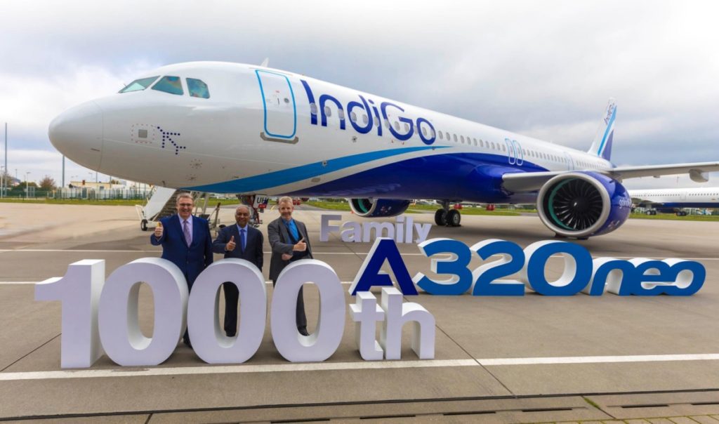 Airbus leverer sin A320neo-maskin nr. 1000 til IndiGo