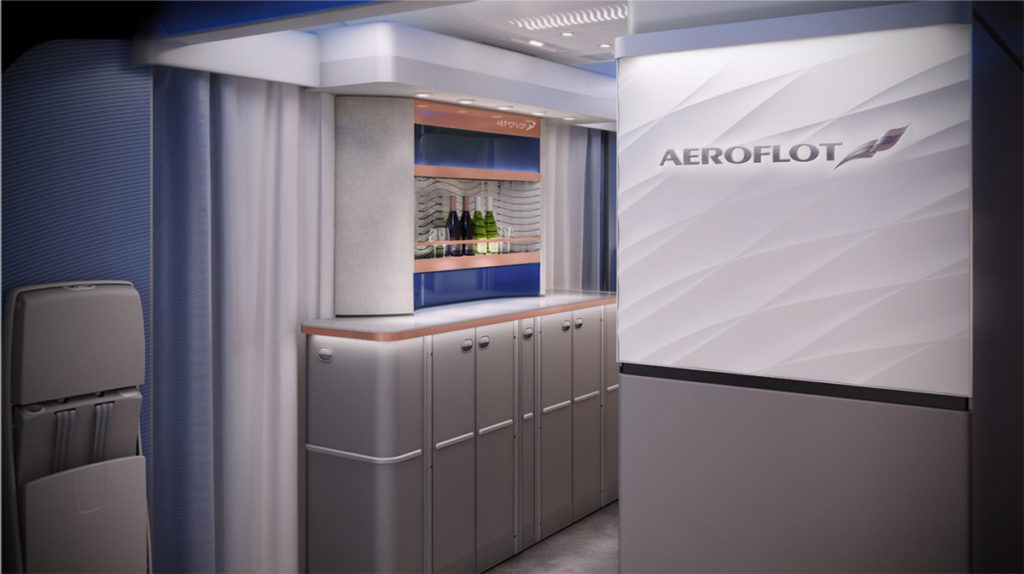 Aeroflot Airbus A350-900 interiør