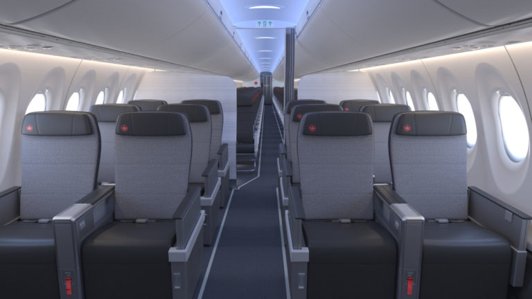Air Canada Airbus A220 business class