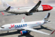 JetSMART Airlines Airbus A320 og Norwegian Boeing 737-800