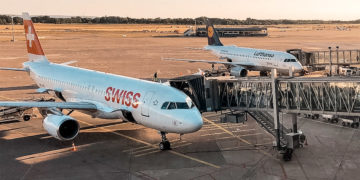 Normal om bord-service hos SWISS og Lufthansa