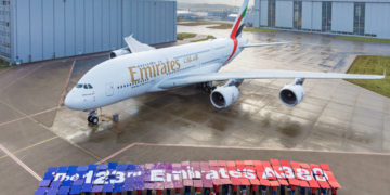 Emirates Airbus A380 nummer 123
