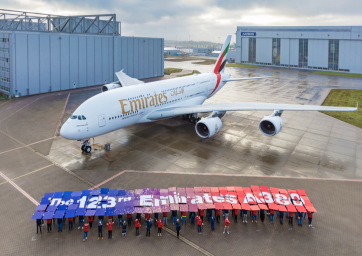 Emirates Airbus A380 nummer 123